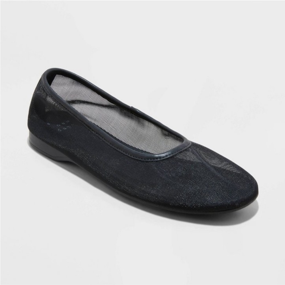 Women's Mel Sheer Mesh Ballet Flats with Memory Foam A New Daу Black 9.5 NIB